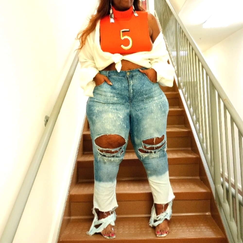 Custom Ombre Denim Jeans